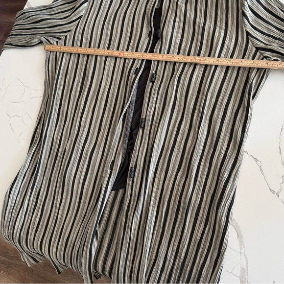 Striped Button Down Shirt - Black and Tan - Picture 8 of 8